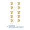 Kaid 1.2" Diameter Brushed Gold Mushroom Knob Multipack (Set of 10)
